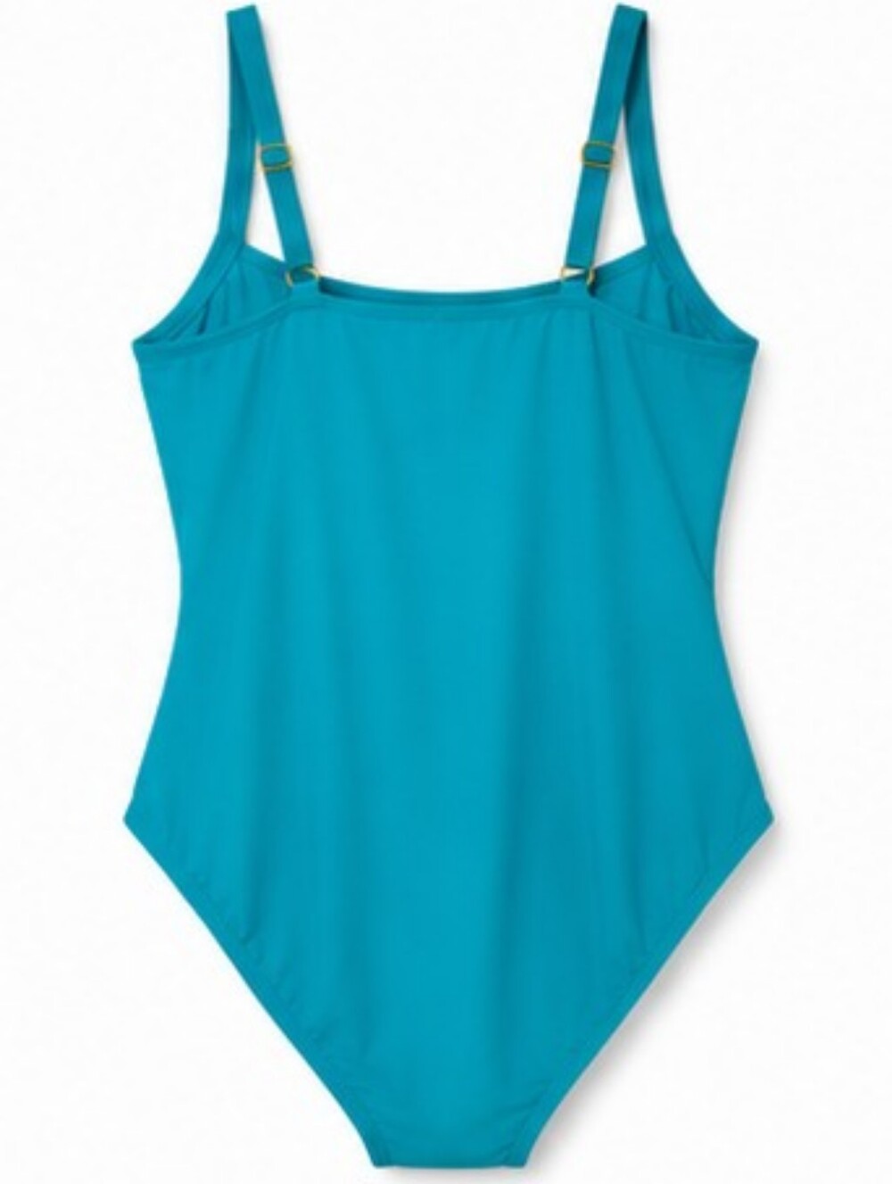 SONNET SHORES Twist-Front Teal Ruched Full Coverage One-Piece Swimsuit SIZE 24W - Picture 5 of 8